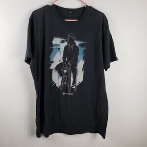 Ed Sheeran Unisex XXL Divide World Tour Merch Tee Black 2017‎ Band Shirt Cotton